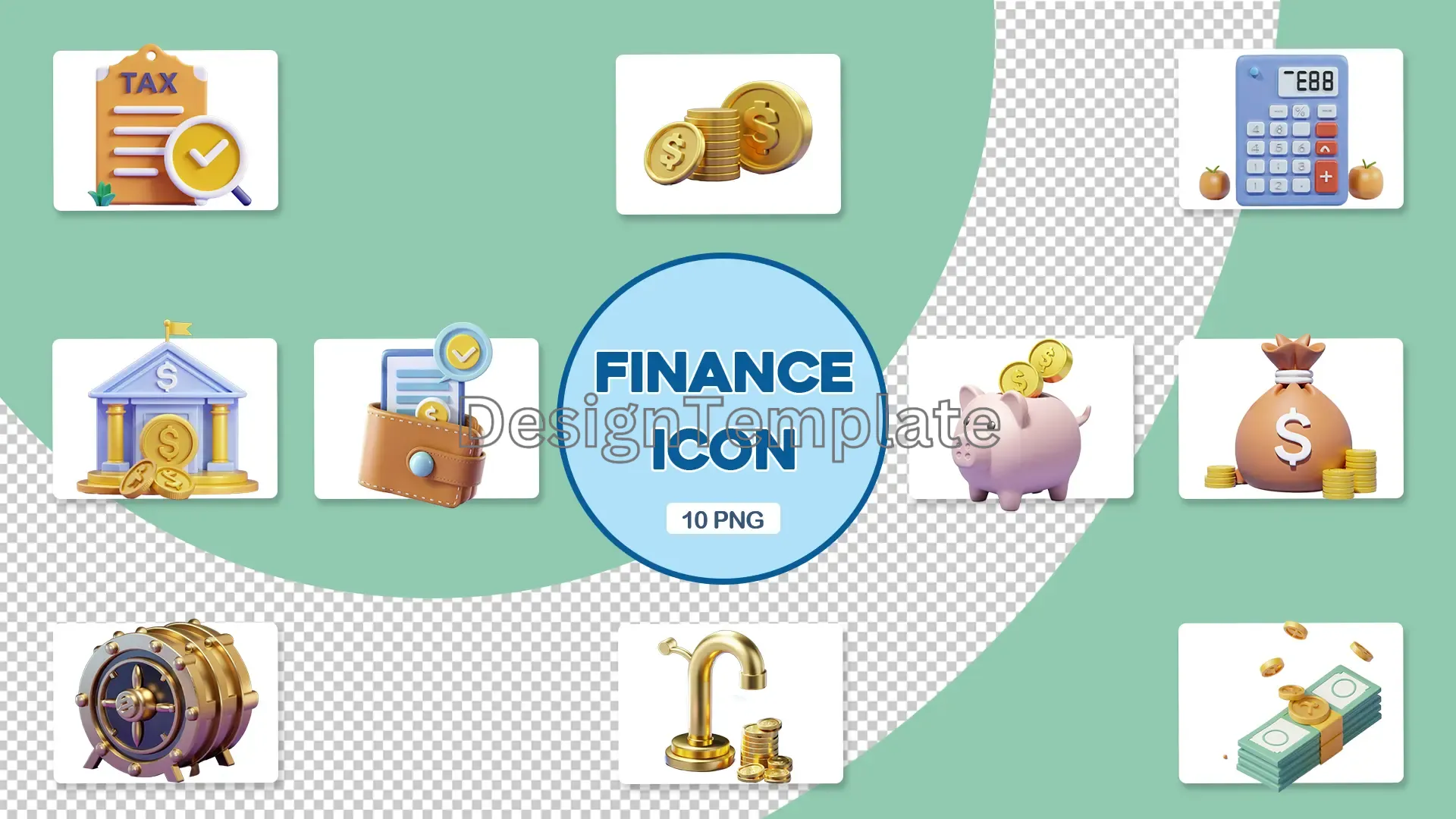 Banking and Finance Icons 3D Pack image